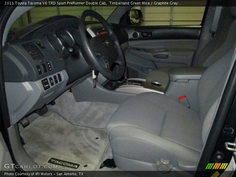 Timberland Green Mica / Graphite Gray 2011 Toyota Tacoma V6 TRD Sport PreRunner Double Cab