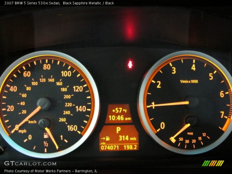 Black Sapphire Metallic / Black 2007 BMW 5 Series 530xi Sedan