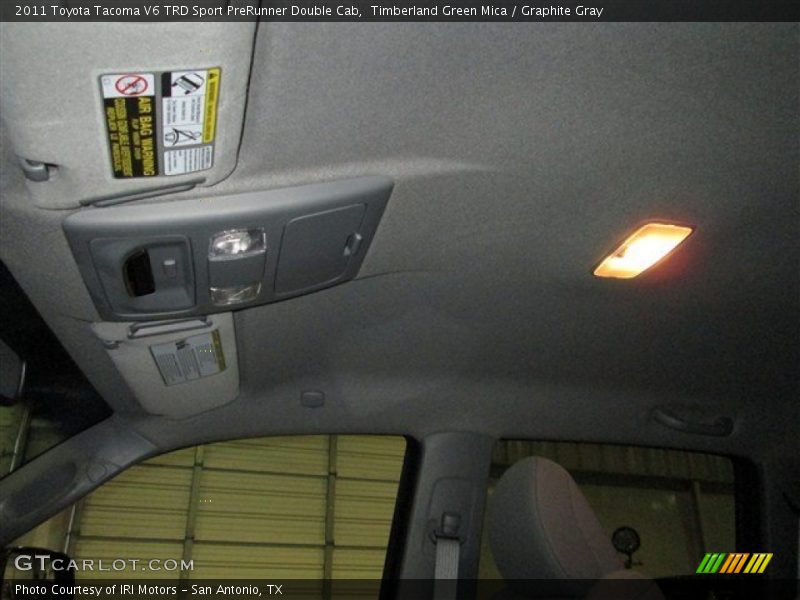 Timberland Green Mica / Graphite Gray 2011 Toyota Tacoma V6 TRD Sport PreRunner Double Cab