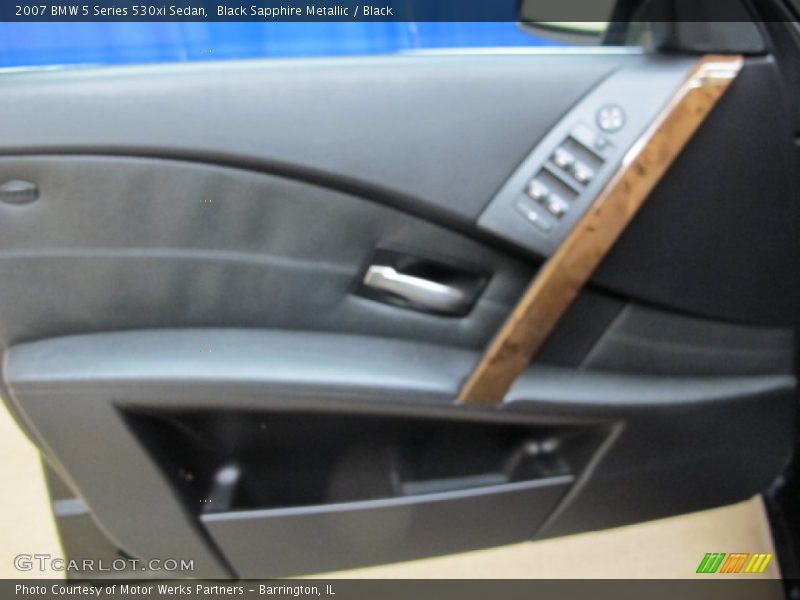 Black Sapphire Metallic / Black 2007 BMW 5 Series 530xi Sedan