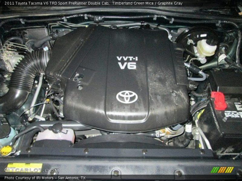 Timberland Green Mica / Graphite Gray 2011 Toyota Tacoma V6 TRD Sport PreRunner Double Cab