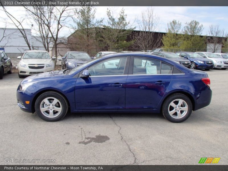 Blue Topaz Metallic / Jet Black 2013 Chevrolet Cruze LT