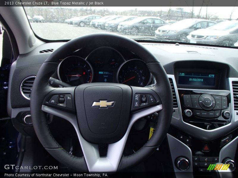 Blue Topaz Metallic / Jet Black 2013 Chevrolet Cruze LT