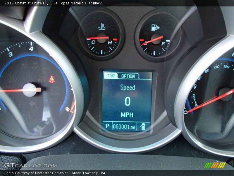 Blue Topaz Metallic / Jet Black 2013 Chevrolet Cruze LT