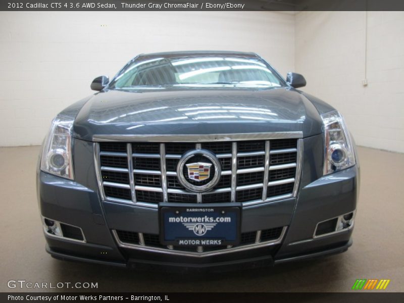 Thunder Gray ChromaFlair / Ebony/Ebony 2012 Cadillac CTS 4 3.6 AWD Sedan