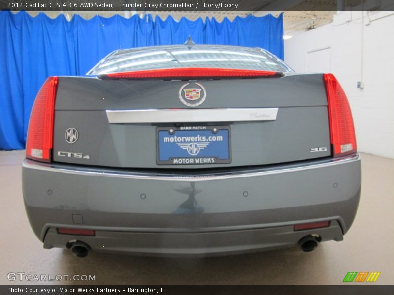 Thunder Gray ChromaFlair / Ebony/Ebony 2012 Cadillac CTS 4 3.6 AWD Sedan