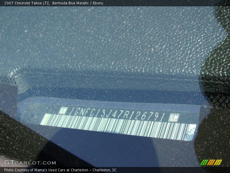 Bermuda Blue Metallic / Ebony 2007 Chevrolet Tahoe LTZ