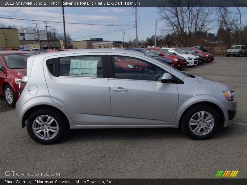 Silver Ice Metallic / Jet Black/Dark Titanium 2013 Chevrolet Sonic LT Hatch