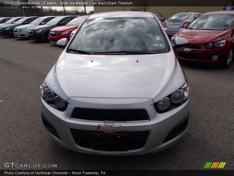 Silver Ice Metallic / Jet Black/Dark Titanium 2013 Chevrolet Sonic LT Hatch