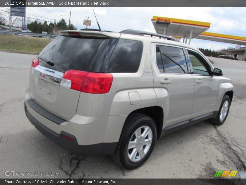 Gold Mist Metallic / Jet Black 2012 GMC Terrain SLE AWD