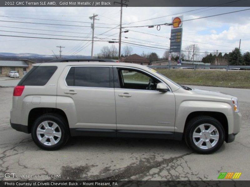 Gold Mist Metallic / Jet Black 2012 GMC Terrain SLE AWD