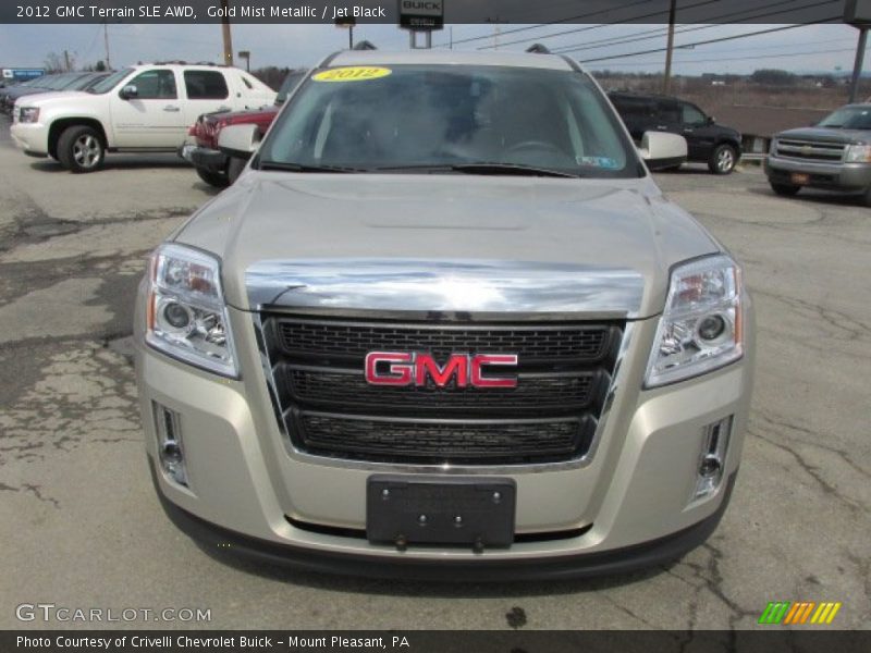 Gold Mist Metallic / Jet Black 2012 GMC Terrain SLE AWD