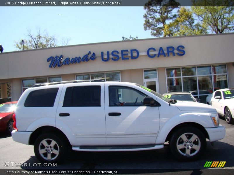 Bright White / Dark Khaki/Light Khaki 2006 Dodge Durango Limited