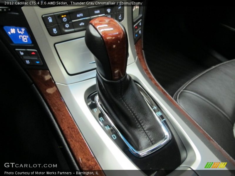 Thunder Gray ChromaFlair / Ebony/Ebony 2012 Cadillac CTS 4 3.6 AWD Sedan