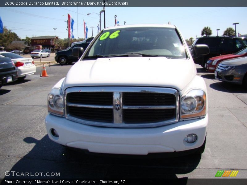 Bright White / Dark Khaki/Light Khaki 2006 Dodge Durango Limited