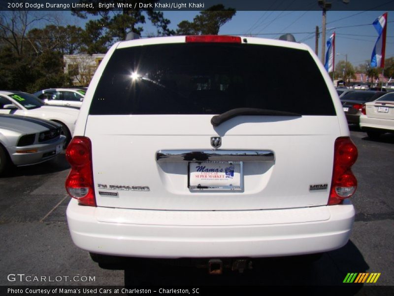 Bright White / Dark Khaki/Light Khaki 2006 Dodge Durango Limited