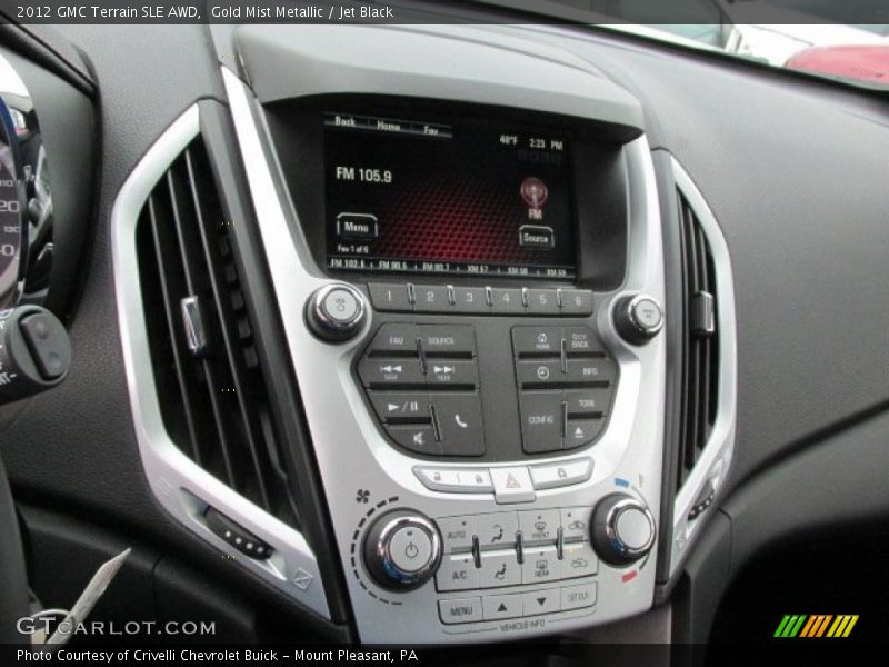 Gold Mist Metallic / Jet Black 2012 GMC Terrain SLE AWD