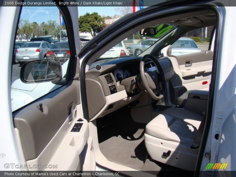 Bright White / Dark Khaki/Light Khaki 2006 Dodge Durango Limited