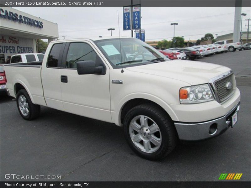 Oxford White / Tan 2007 Ford F150 Lariat SuperCab