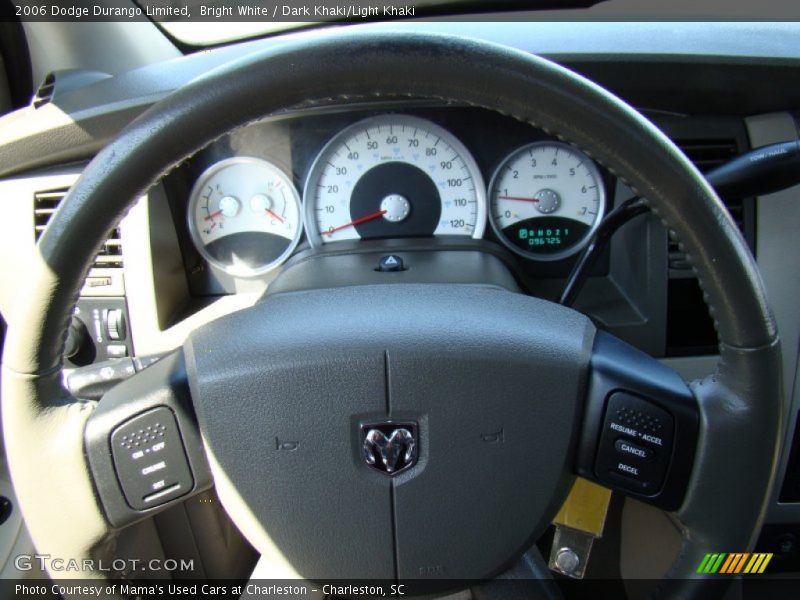 Bright White / Dark Khaki/Light Khaki 2006 Dodge Durango Limited