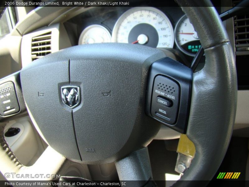 Bright White / Dark Khaki/Light Khaki 2006 Dodge Durango Limited