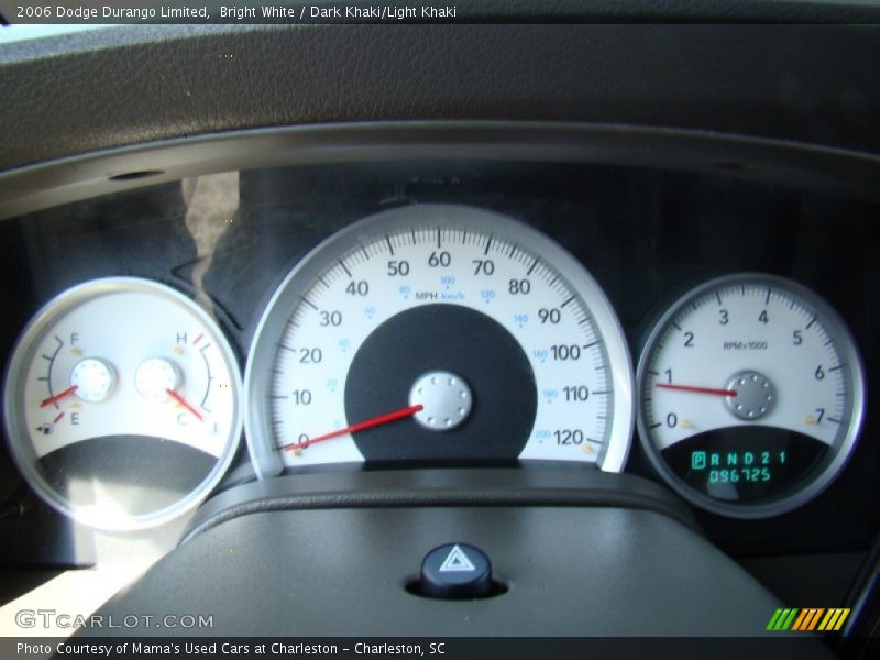 Bright White / Dark Khaki/Light Khaki 2006 Dodge Durango Limited