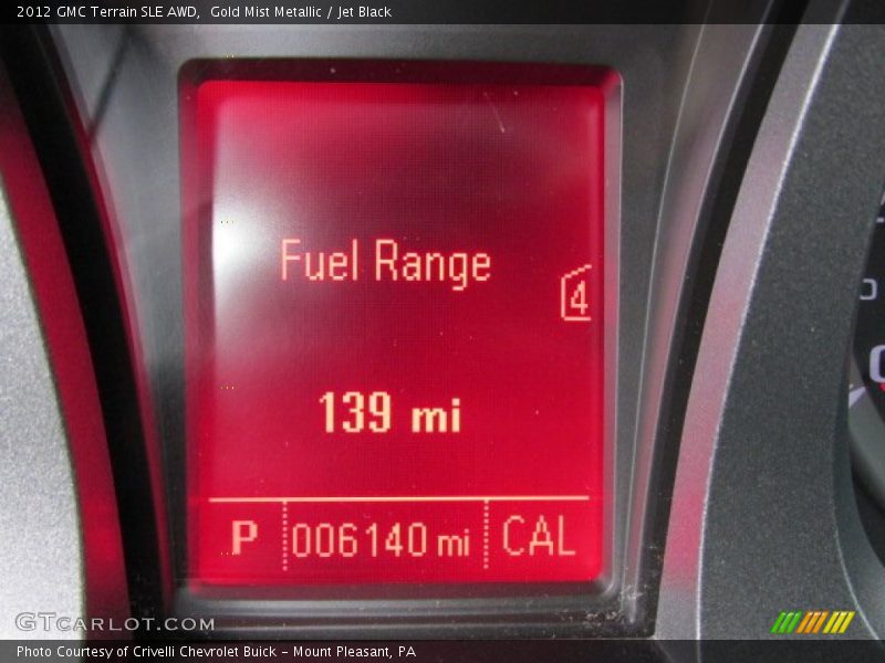 Gold Mist Metallic / Jet Black 2012 GMC Terrain SLE AWD