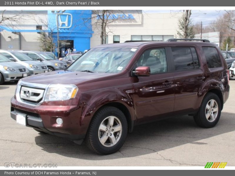 Dark Cherry Pearl / Black 2011 Honda Pilot EX-L 4WD