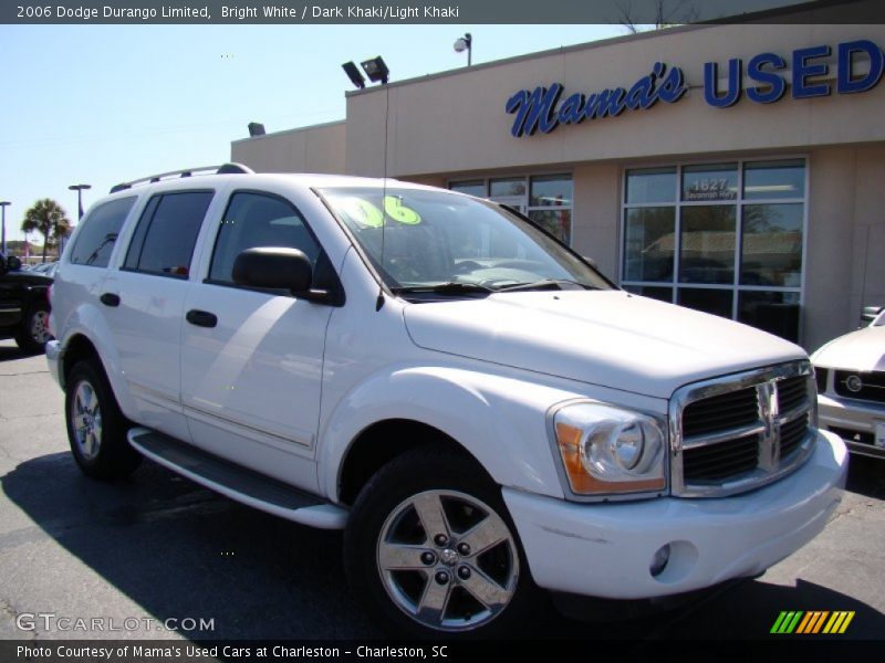 Bright White / Dark Khaki/Light Khaki 2006 Dodge Durango Limited