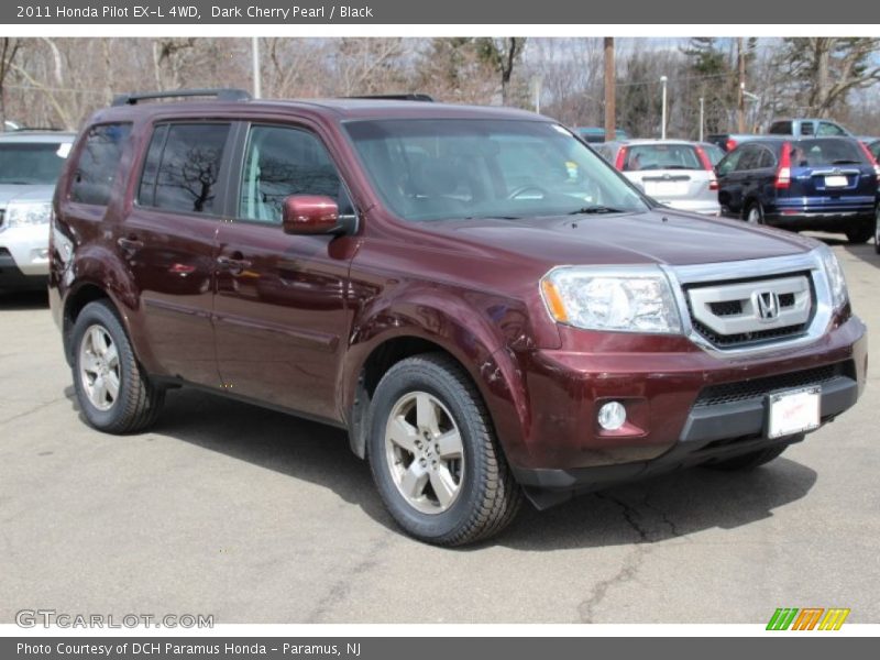 Dark Cherry Pearl / Black 2011 Honda Pilot EX-L 4WD