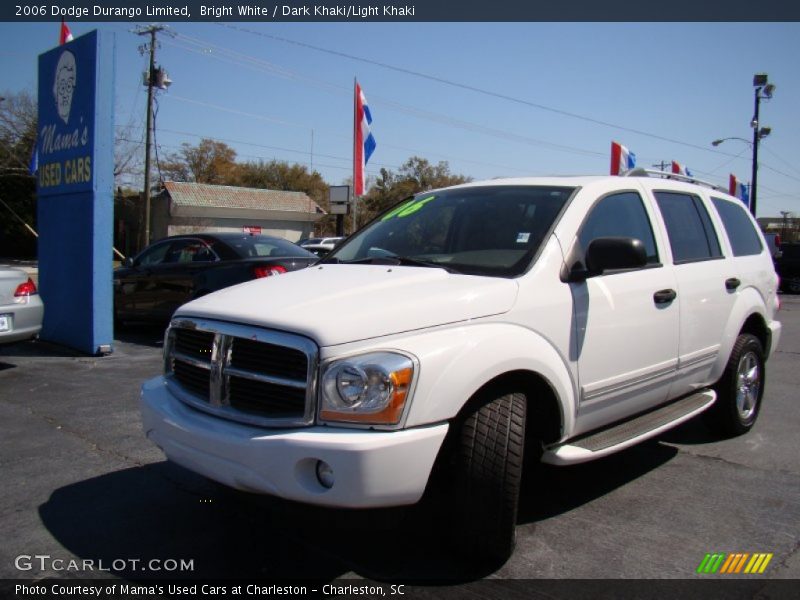 Bright White / Dark Khaki/Light Khaki 2006 Dodge Durango Limited
