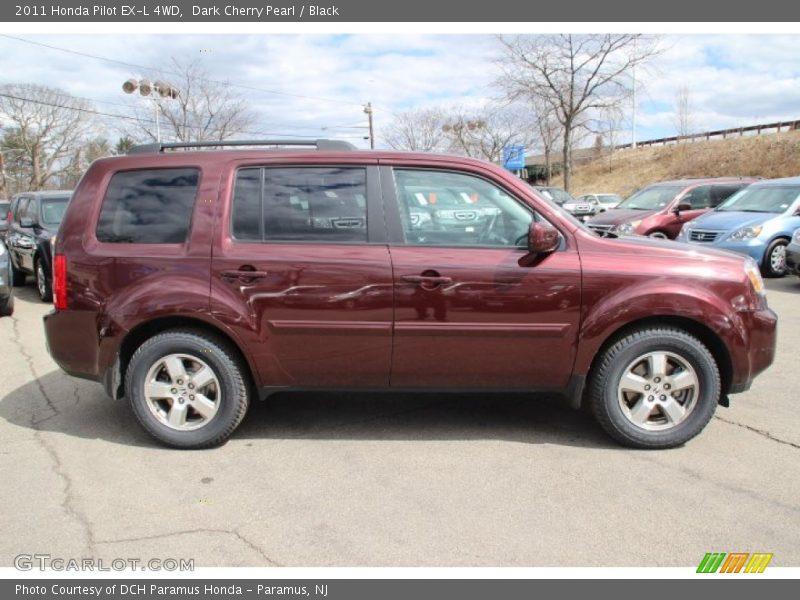 Dark Cherry Pearl / Black 2011 Honda Pilot EX-L 4WD