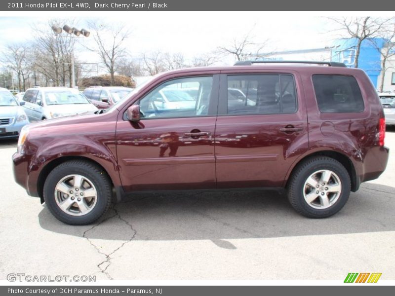 Dark Cherry Pearl / Black 2011 Honda Pilot EX-L 4WD