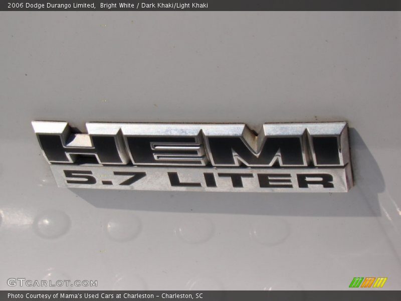 Bright White / Dark Khaki/Light Khaki 2006 Dodge Durango Limited