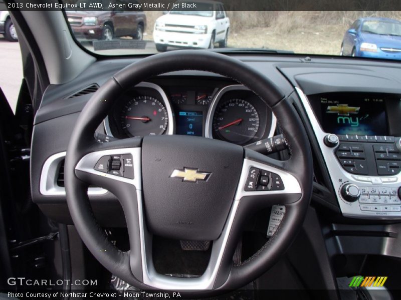 Ashen Gray Metallic / Jet Black 2013 Chevrolet Equinox LT AWD