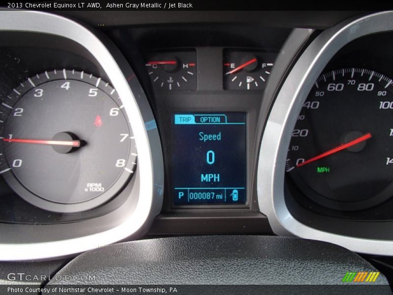 Ashen Gray Metallic / Jet Black 2013 Chevrolet Equinox LT AWD