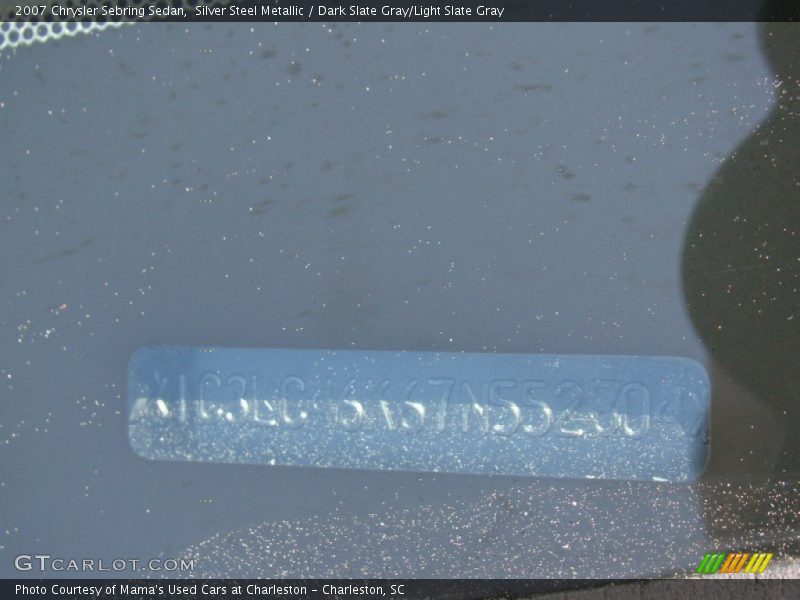 Silver Steel Metallic / Dark Slate Gray/Light Slate Gray 2007 Chrysler Sebring Sedan