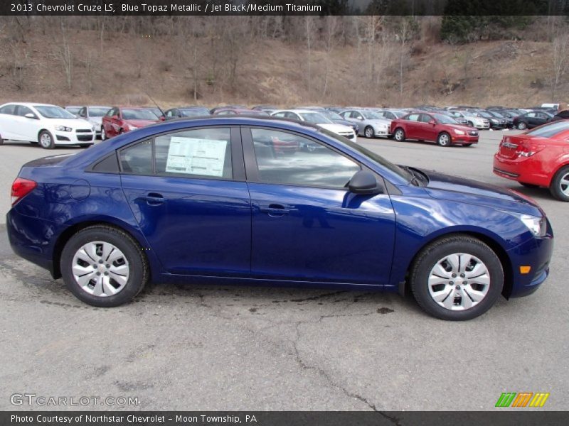 Blue Topaz Metallic / Jet Black/Medium Titanium 2013 Chevrolet Cruze LS