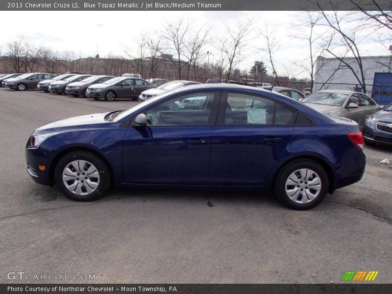 Blue Topaz Metallic / Jet Black/Medium Titanium 2013 Chevrolet Cruze LS