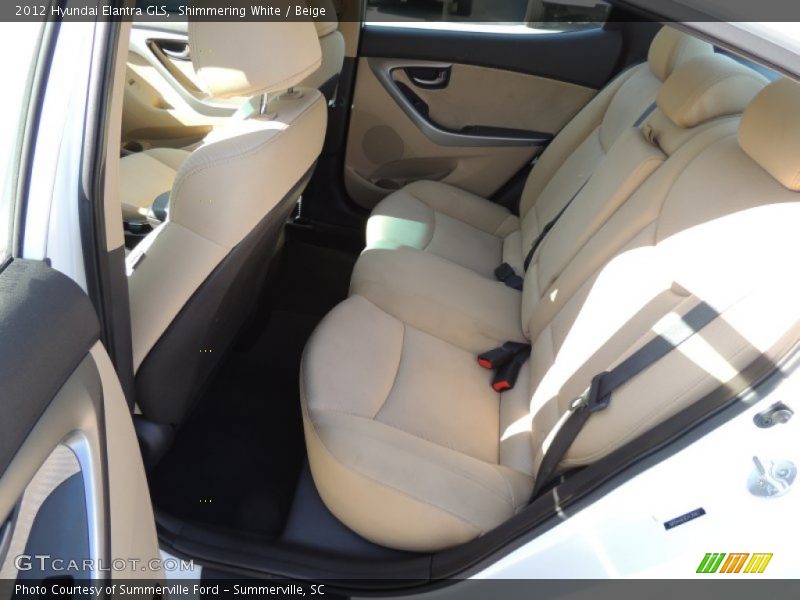 Shimmering White / Beige 2012 Hyundai Elantra GLS