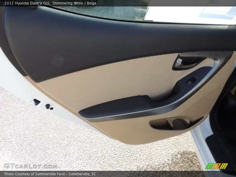 Shimmering White / Beige 2012 Hyundai Elantra GLS
