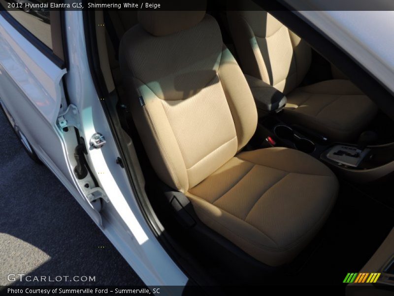 Shimmering White / Beige 2012 Hyundai Elantra GLS