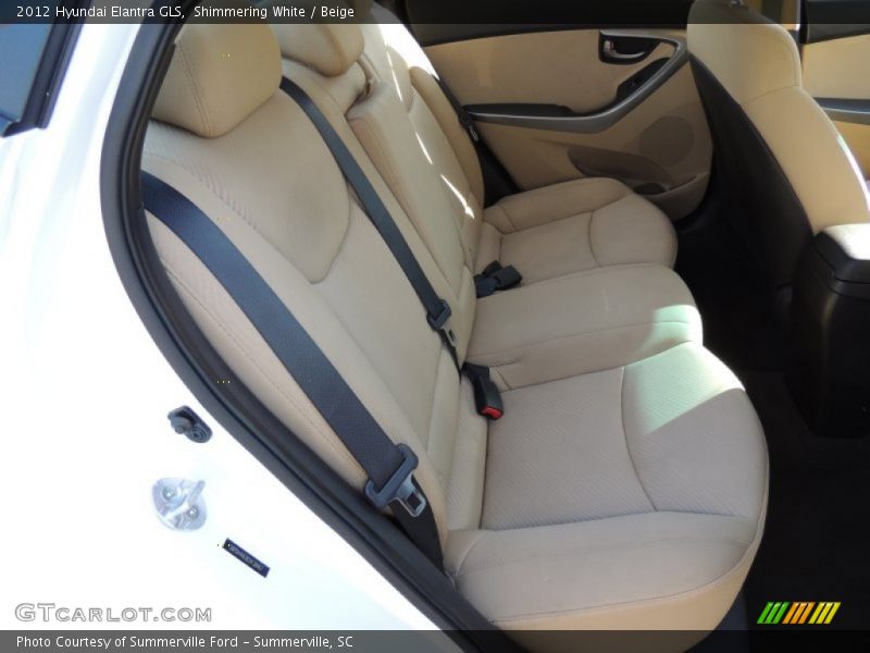 Shimmering White / Beige 2012 Hyundai Elantra GLS
