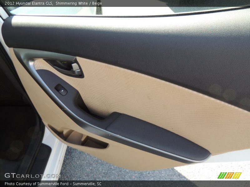 Shimmering White / Beige 2012 Hyundai Elantra GLS
