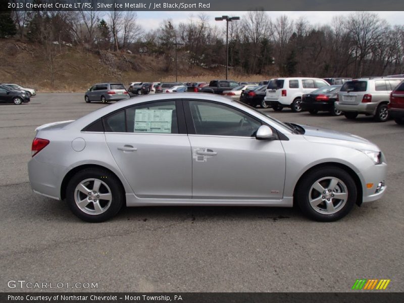 Silver Ice Metallic / Jet Black/Sport Red 2013 Chevrolet Cruze LT/RS