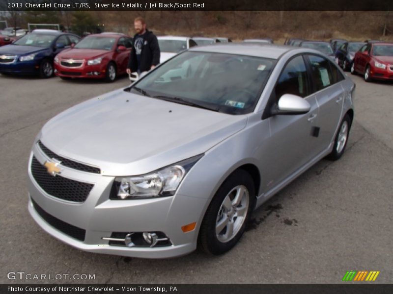 Silver Ice Metallic / Jet Black/Sport Red 2013 Chevrolet Cruze LT/RS