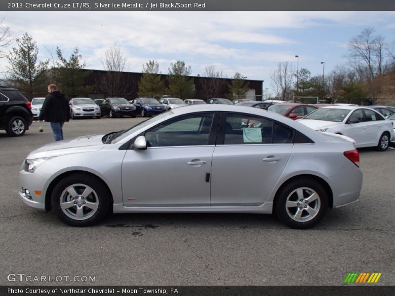 Silver Ice Metallic / Jet Black/Sport Red 2013 Chevrolet Cruze LT/RS
