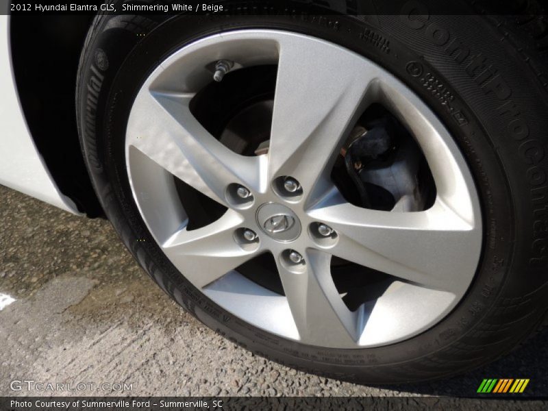 Shimmering White / Beige 2012 Hyundai Elantra GLS
