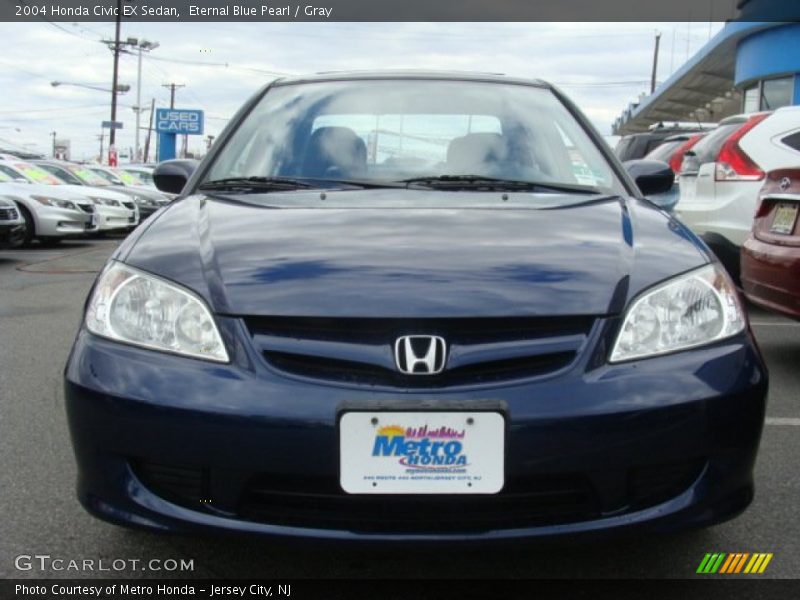 Eternal Blue Pearl / Gray 2004 Honda Civic EX Sedan