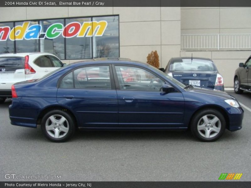 Eternal Blue Pearl / Gray 2004 Honda Civic EX Sedan